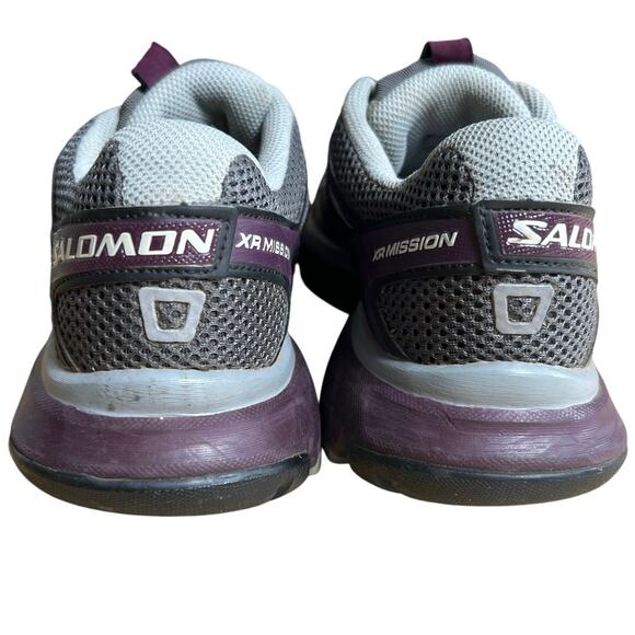 Salomon womens Outdoor Active running/hiking shoes In Gray And Purple Size 9 - Picture 3 of 8